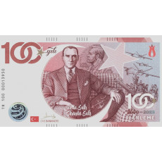 One Banknote 100 jaar Turkse Republiek 2000 - 2023 - Türkiye Cumhuriyeti'nin 100 yılı 2000 - 2023